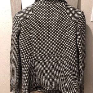 H2j Women’s Black and White Short Pea Coat